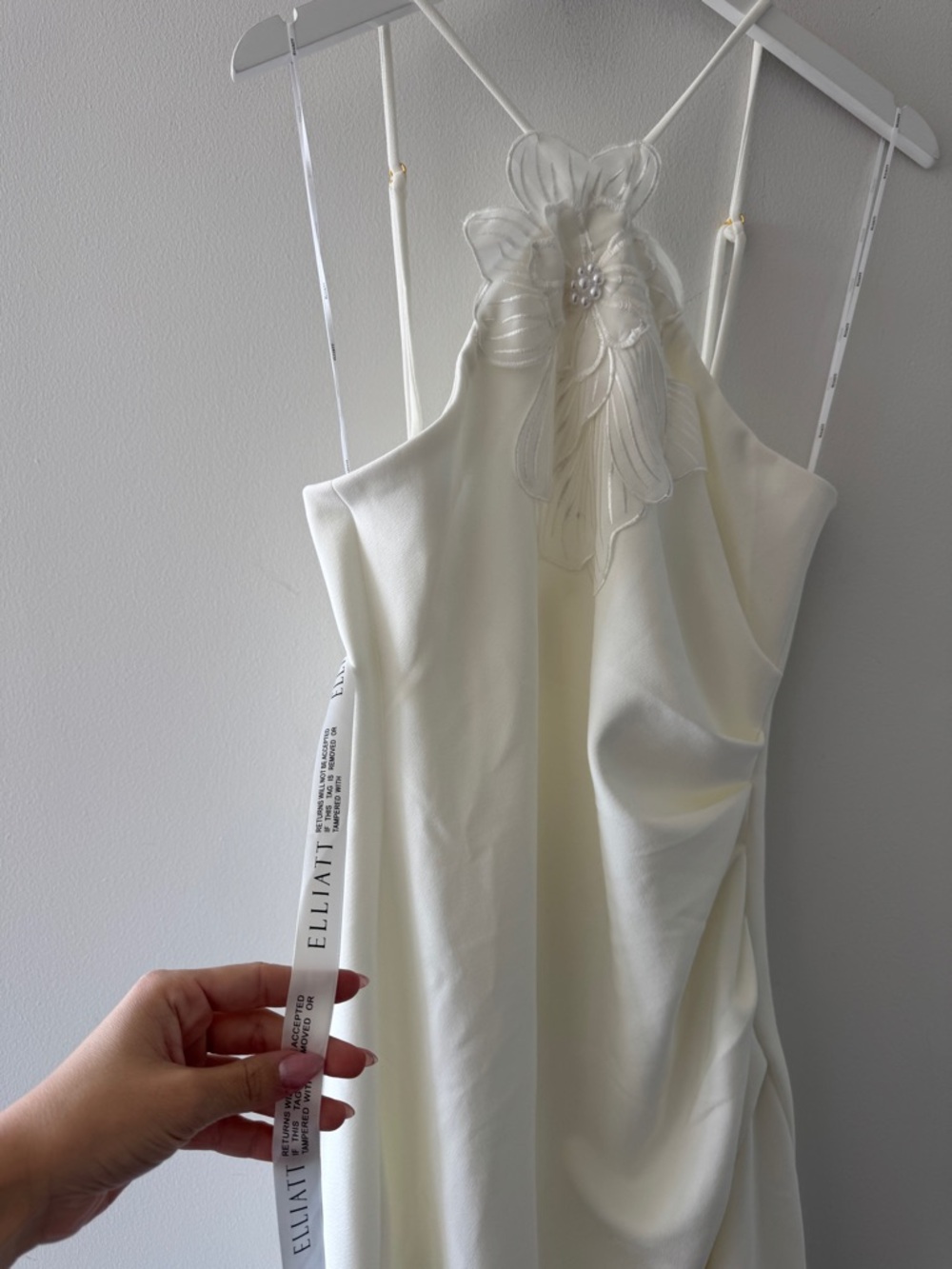ELLIATT Janelle 3D White Midi Dress XL - Picture 5 of 9